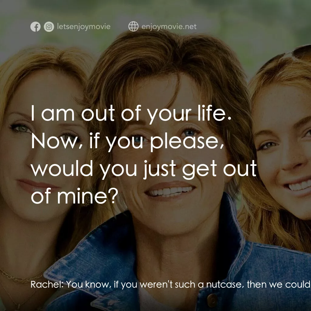 《家有辣嬤》經典台詞：Rachel:  You know, if you weren't such a nutca ...