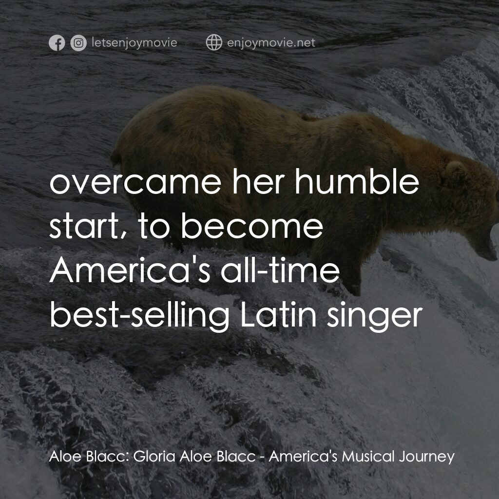 《America's Musical Journey》經典台詞：Aloe Blacc:  Gloria Aloe Blacc:  overcame her humb ...