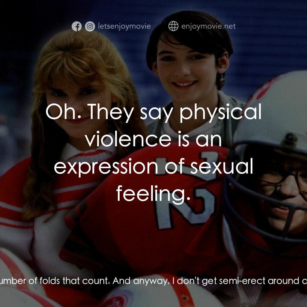 美國小子電影對白：Bruno:  Hey, Leukoplakia. They got a jockstrap that can fit you? Hey, maybe one o