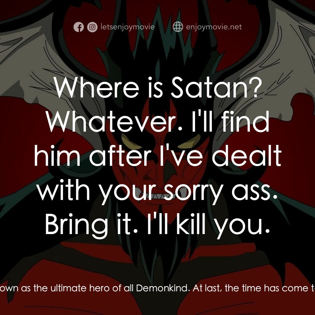 《AMON デビルマン黙示録》經典台詞：Saylos:  You ran from an enemy! Totally unforgivab ...