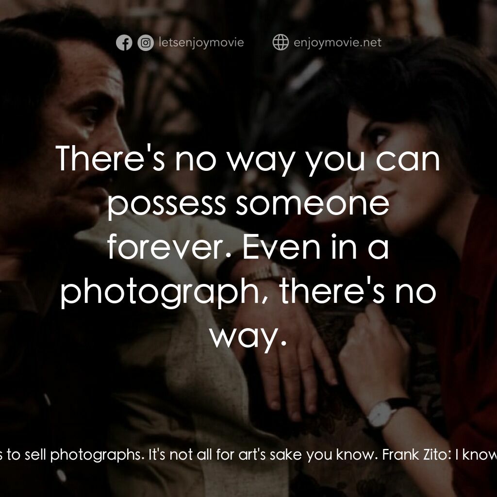 瘋子電影對白：Frank Zito:  How come all your models are women? Anna D'Antoni:  Well, it's just 