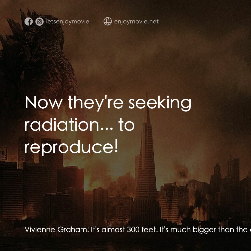 哥斯拉電影對白：Vivienne Graham:  It's almost 300 feet. It's much bigger than the other one. Admi