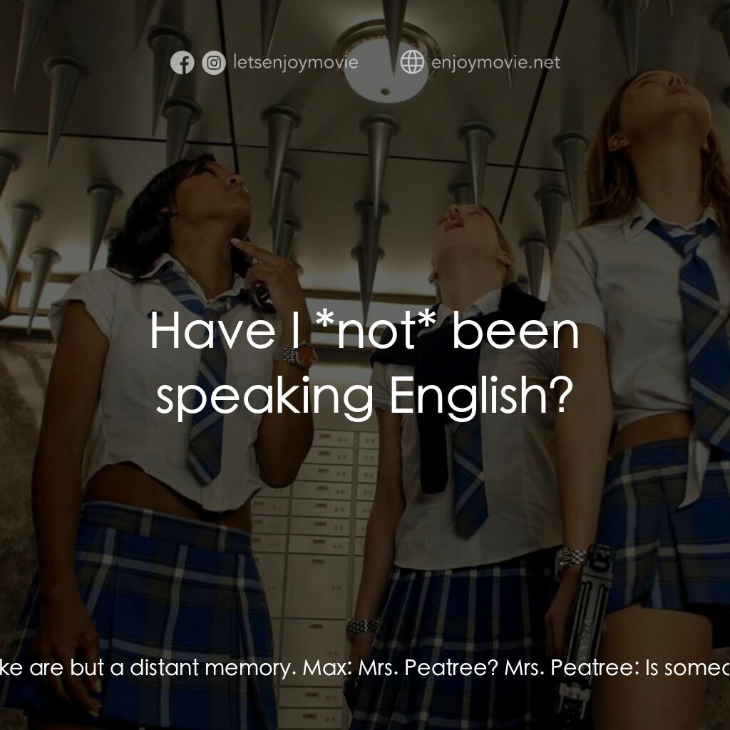 高校女特務電影對白：Mrs. Peatree:  Treason! Obstructing justice? We're going to be the laughing stock