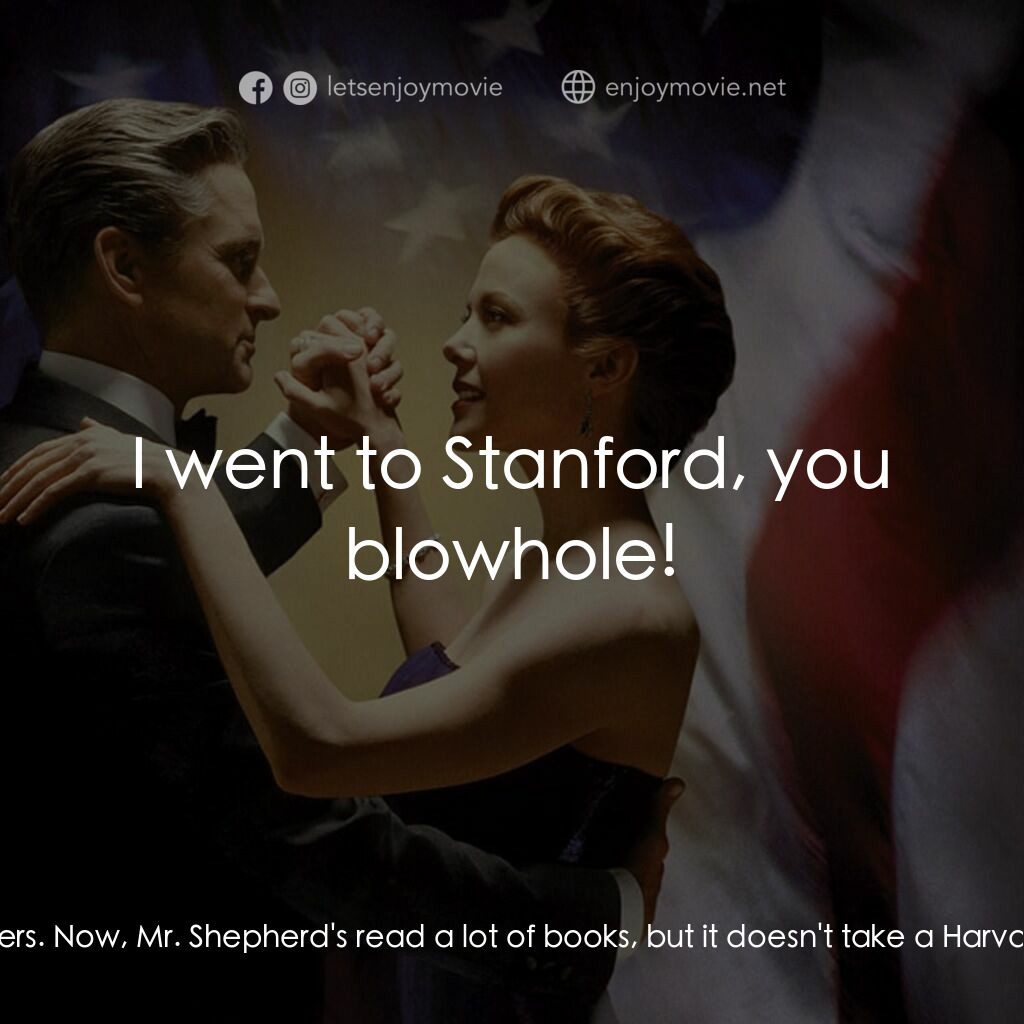 白宮夜未眠電影對白：Bob Rumson:  Last night, the cost of those liberal programs was raised to include