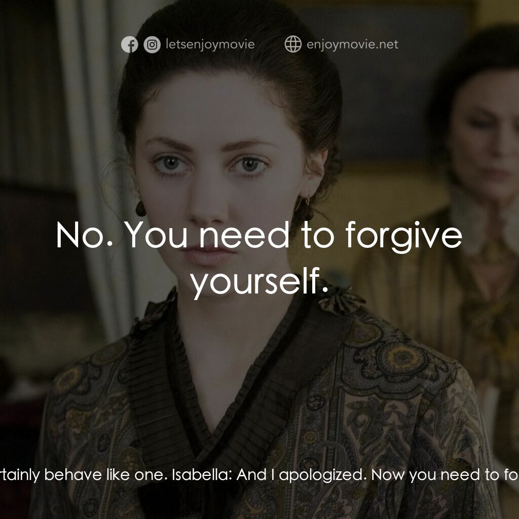 傳統的聖誕節電影對白：Isabella:  I am not a witch. Sean:  Well, you certainly behave like one. Isabella