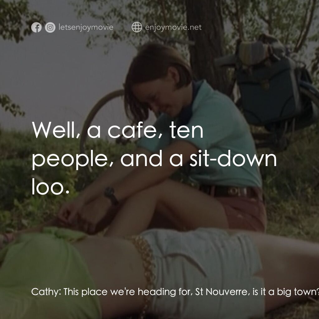 黑暗將至電影對白：Cathy:  This place we're heading for, St Nouverre, is it a big town? Jane:  It de