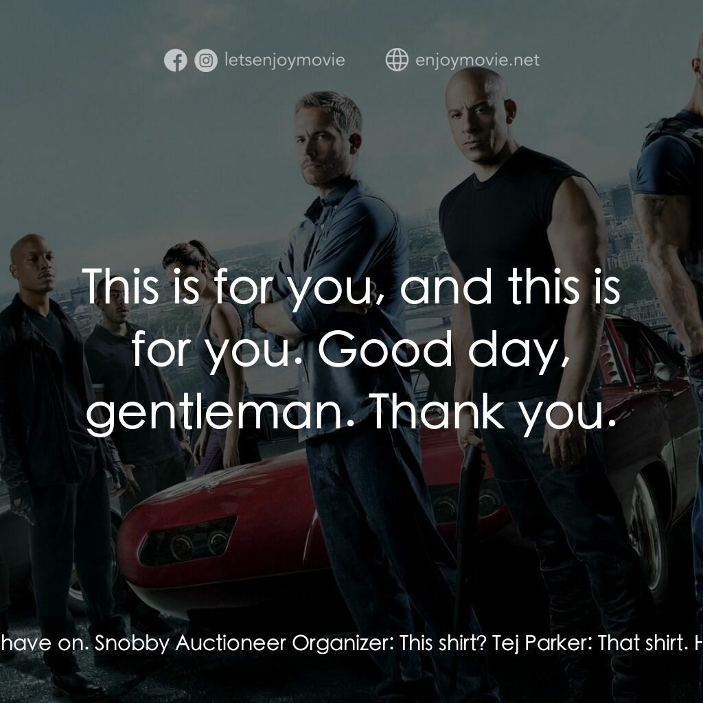 狂野時速6電影對白：Hobbs:  So this is how you 