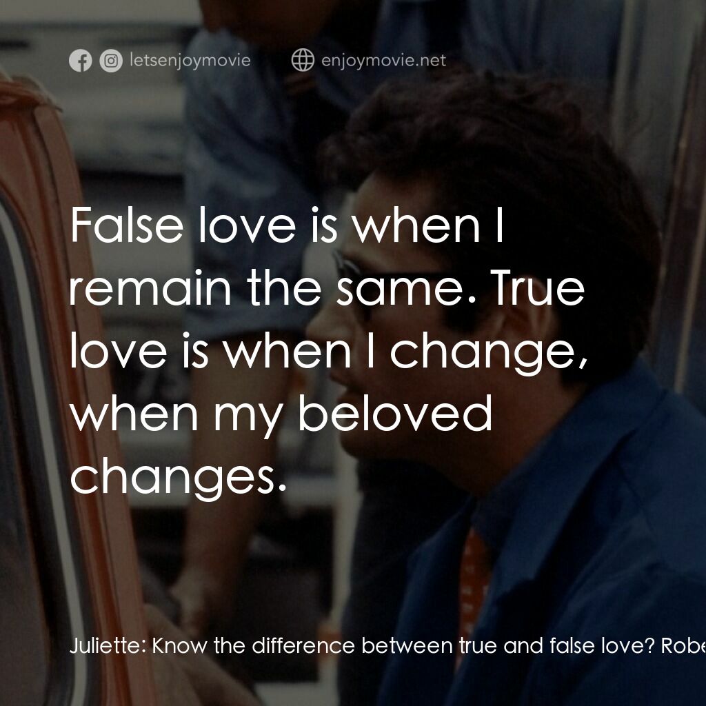 《我所知道她的二三事》經典台詞：Juliette:  Know the difference between true and fa ...