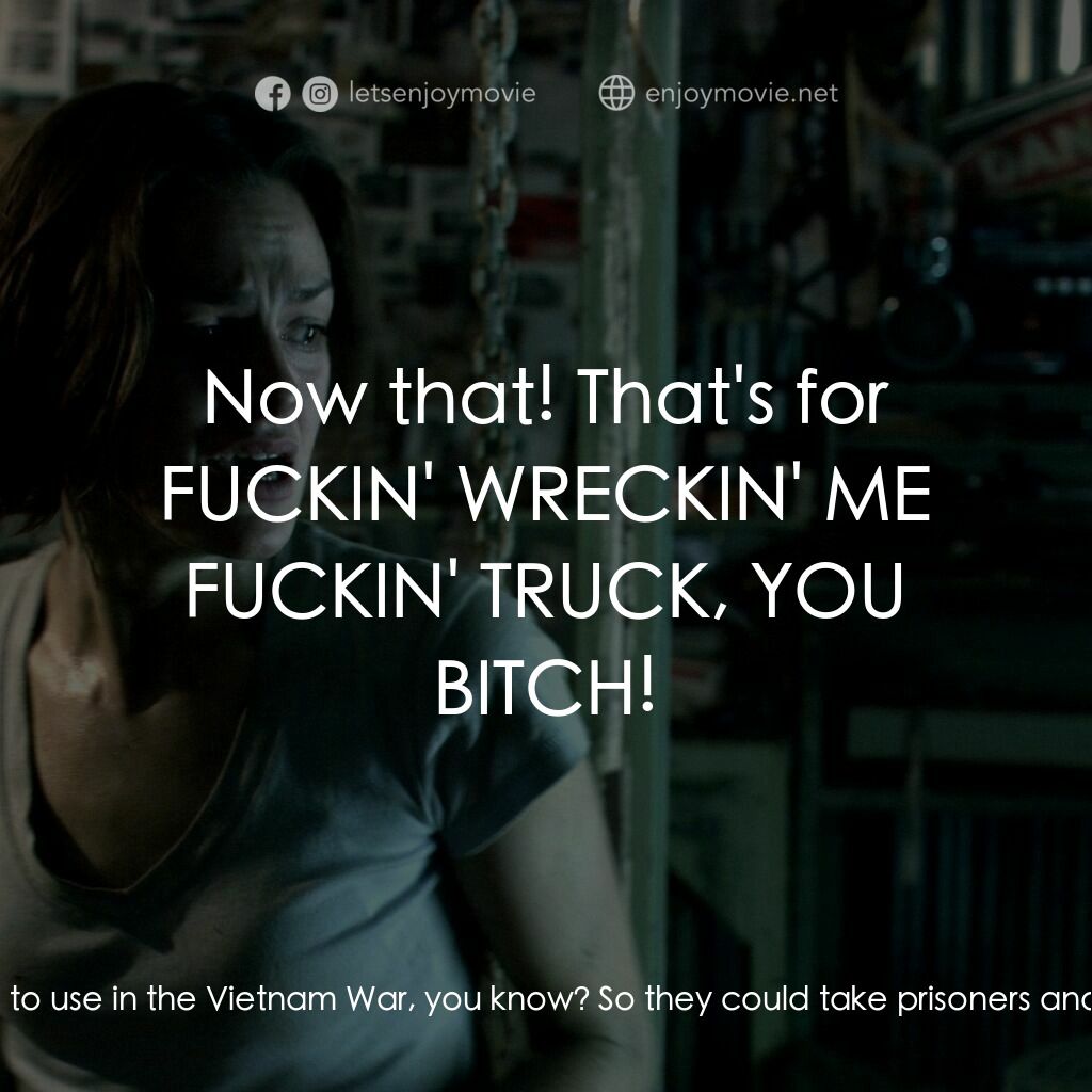 鬼哭狼嚎電影對白：Mick Taylor:  I got a bullet hole in me neck and I'm not whingeing, am I? No! Mic