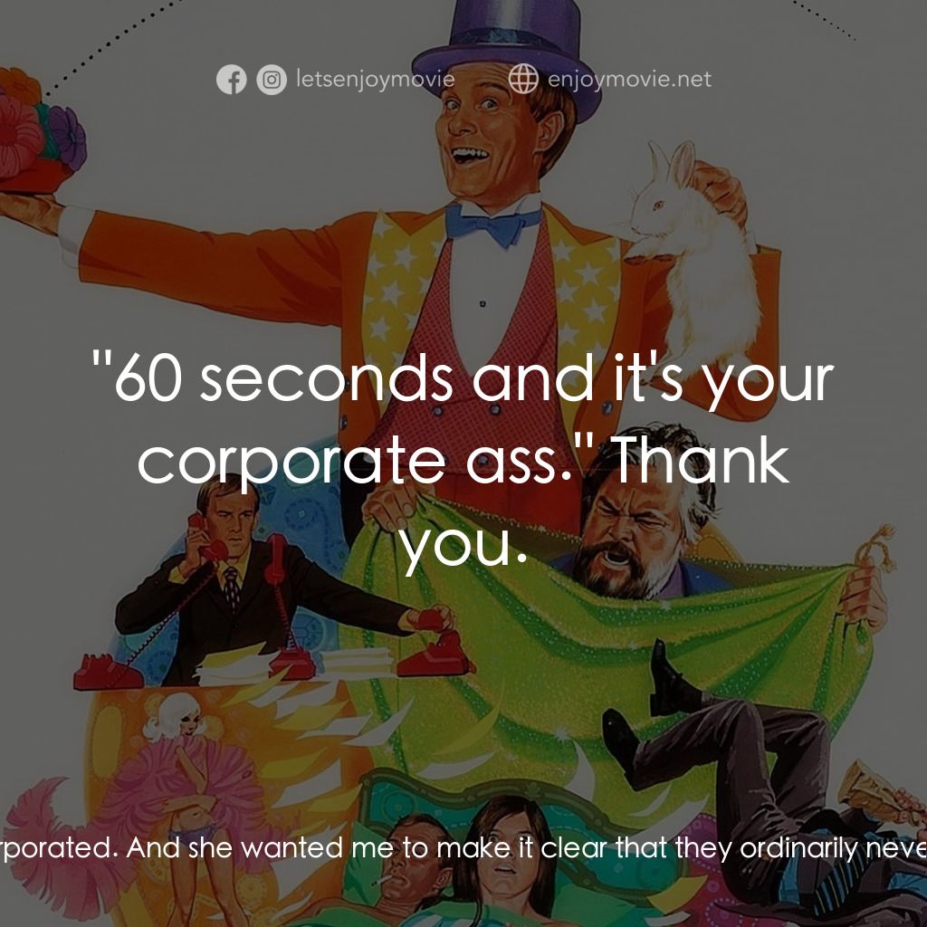 Get to Know Your Rabbit電影對白：Servo-Temp Secretary: Mr. Beeman, I have a message from Miss Simmons of Up Agains