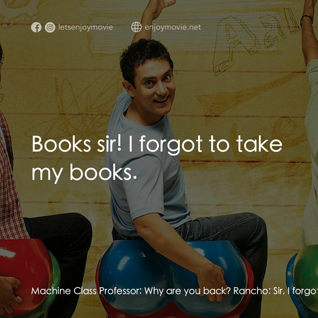 《作死不離三兄弟》經典台詞：Machine Class Professor:  Why are you back? Rancho ...