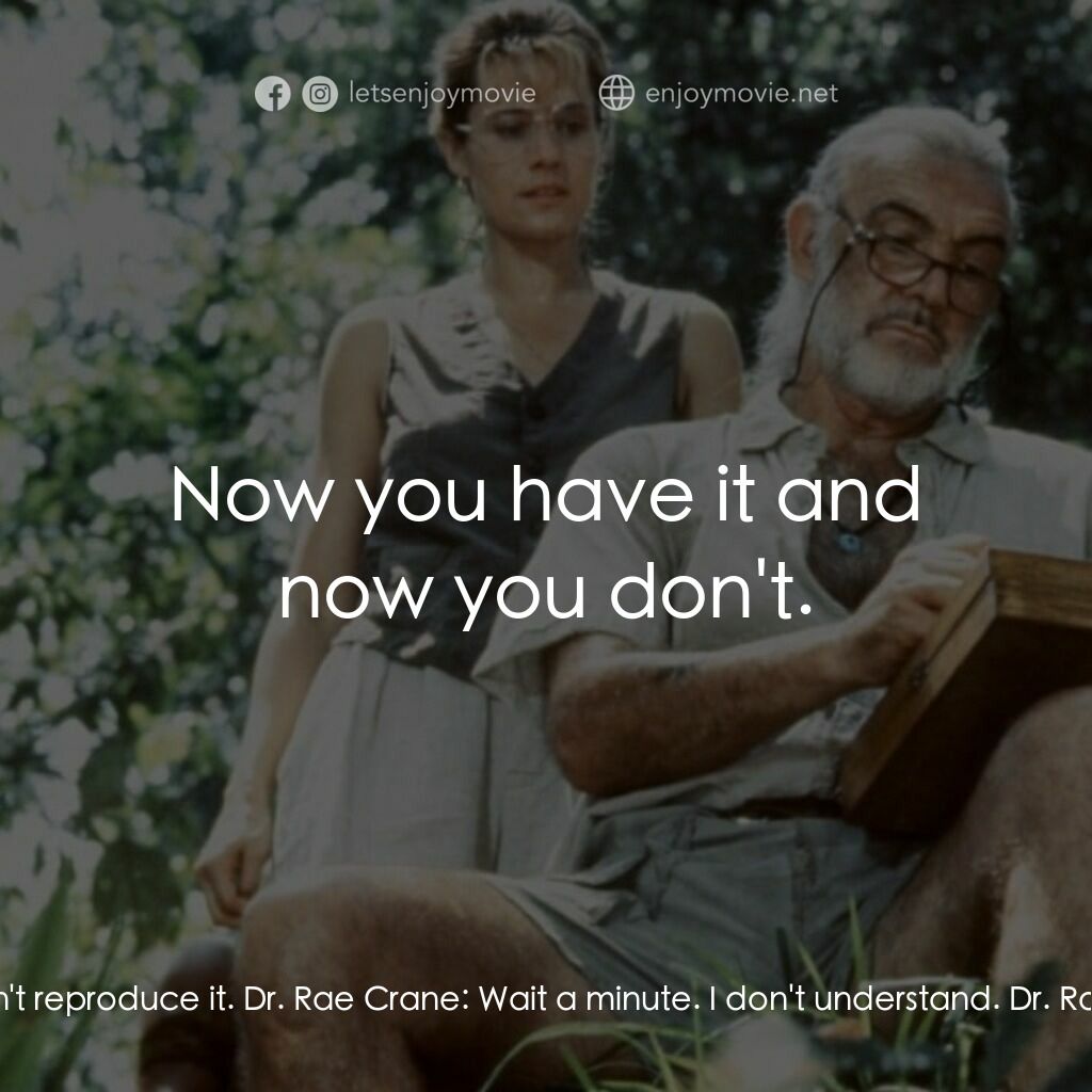 飛越綠林電影對白：Dr. Robert Campbell:  It's only one fly in the serum. I can't reproduce it. Dr. R