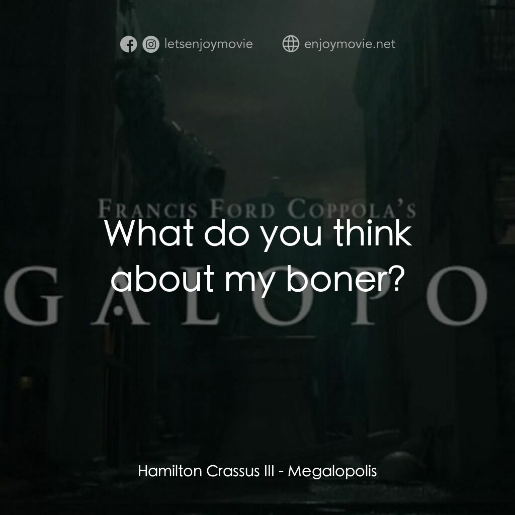 《大都會》經典台詞：Hamilton Crassus III:  What do you think about my  ...