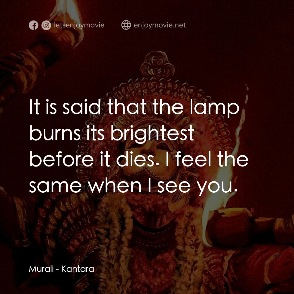 《神秘森林》經典台詞：Murali:  It is said that the lamp burns its bright ...