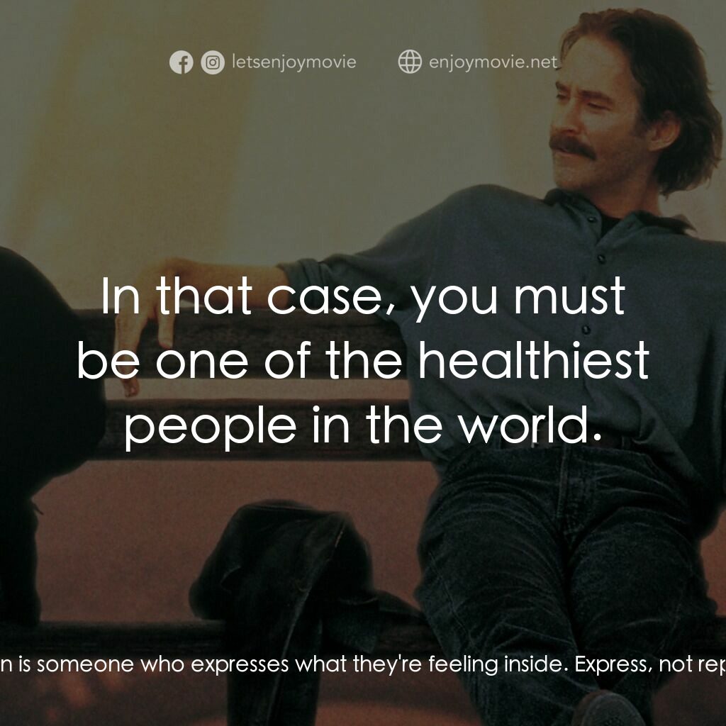 情定巴黎電影對白：Kate:  A healthy person is someone who expresses what they're feeling inside. Exp