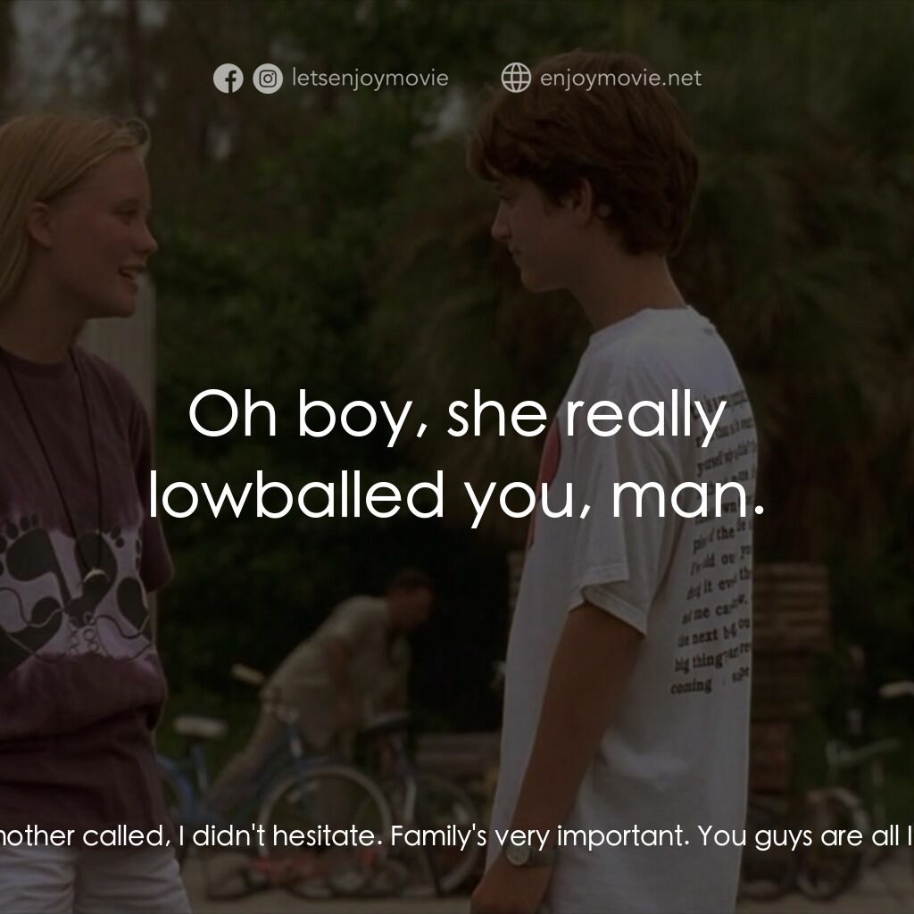 動感小飛拍電影對白：Sandy Ricks:  How much did she pay you to take me off her hands? Uncle Porter:  I