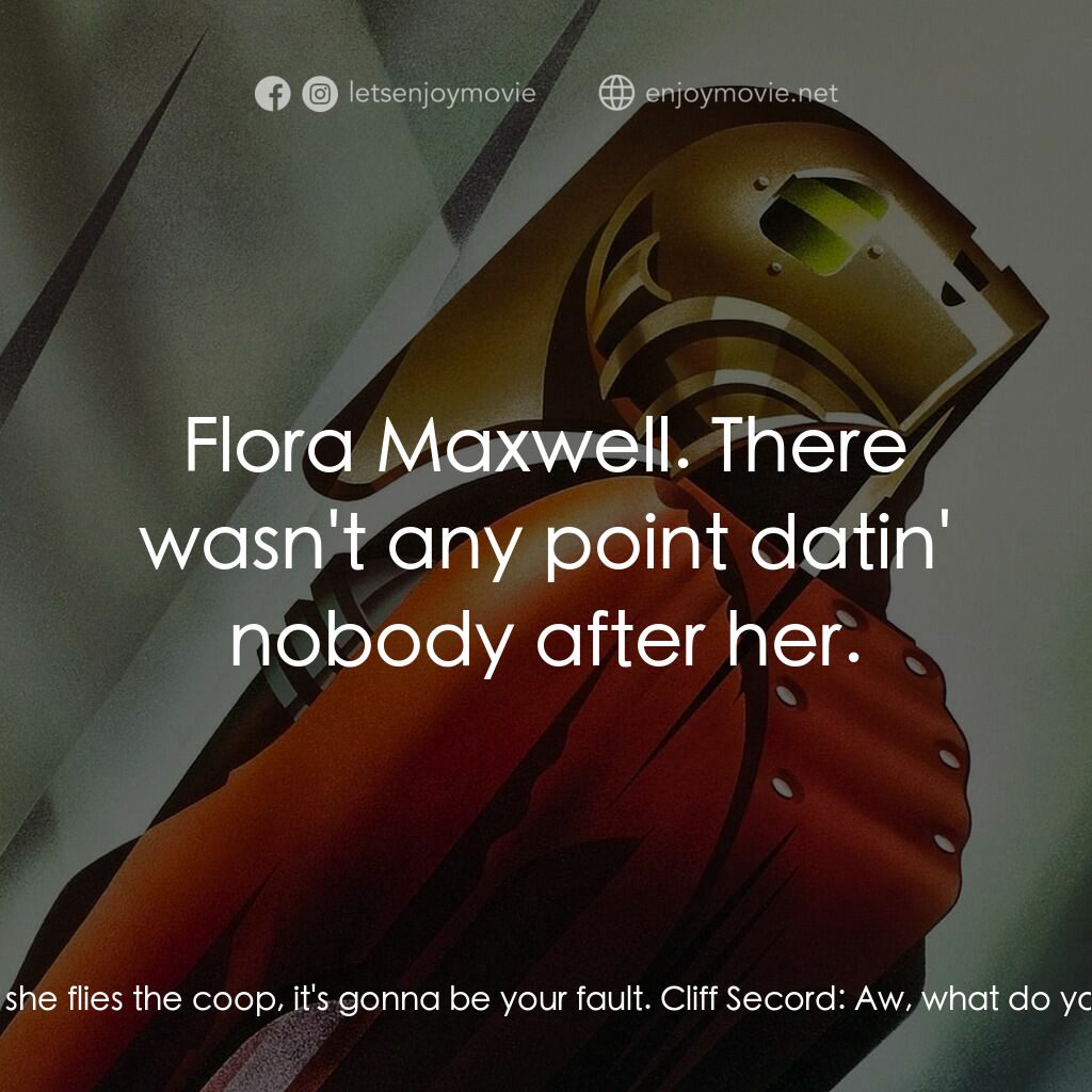 火箭人電影對白：Peevy:  You got a good thing goin' on with that girl, Clifford. And I'm tellin' y