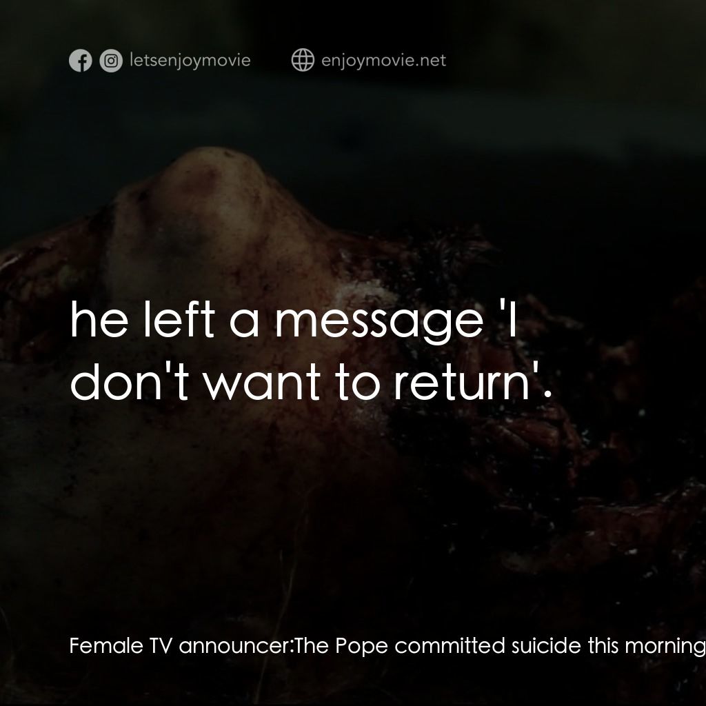 《食屍者的戰爭》經典台詞：Female TV announcer: The Pope committed suicide th ...