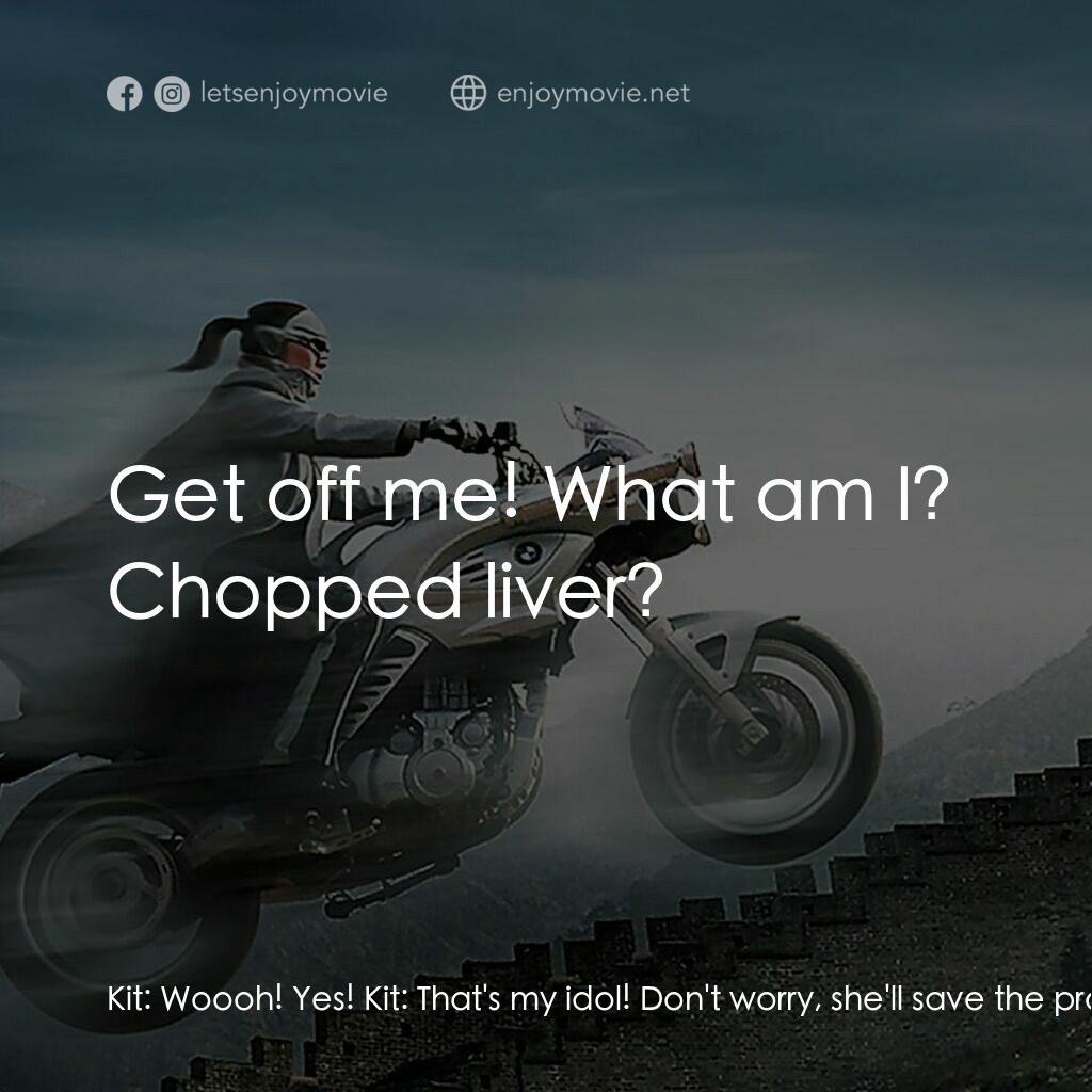 《飛鷹》經典台詞：Kit:  Woooh! Yes! Kit:  That's my idol! Don ...
