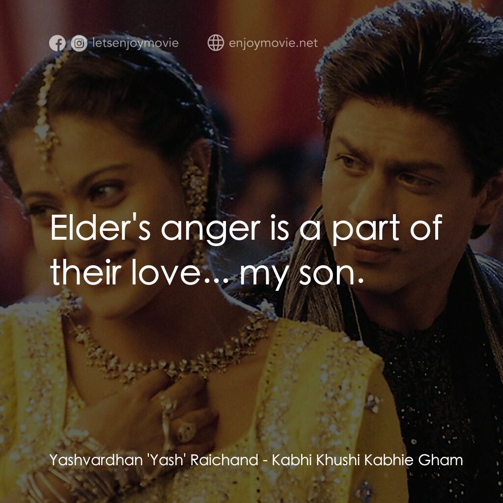 《有時歡笑有時淚》經典台詞：Yashvardhan 'Yash' Raichand:  Elder's  ...