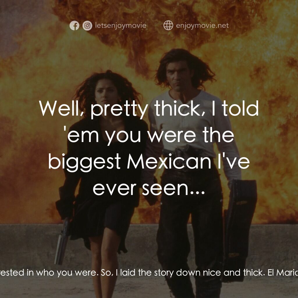 三步殺人曲電影對白：Buscemi:  Suddenly they got very interested in who you were. So, I laid the story