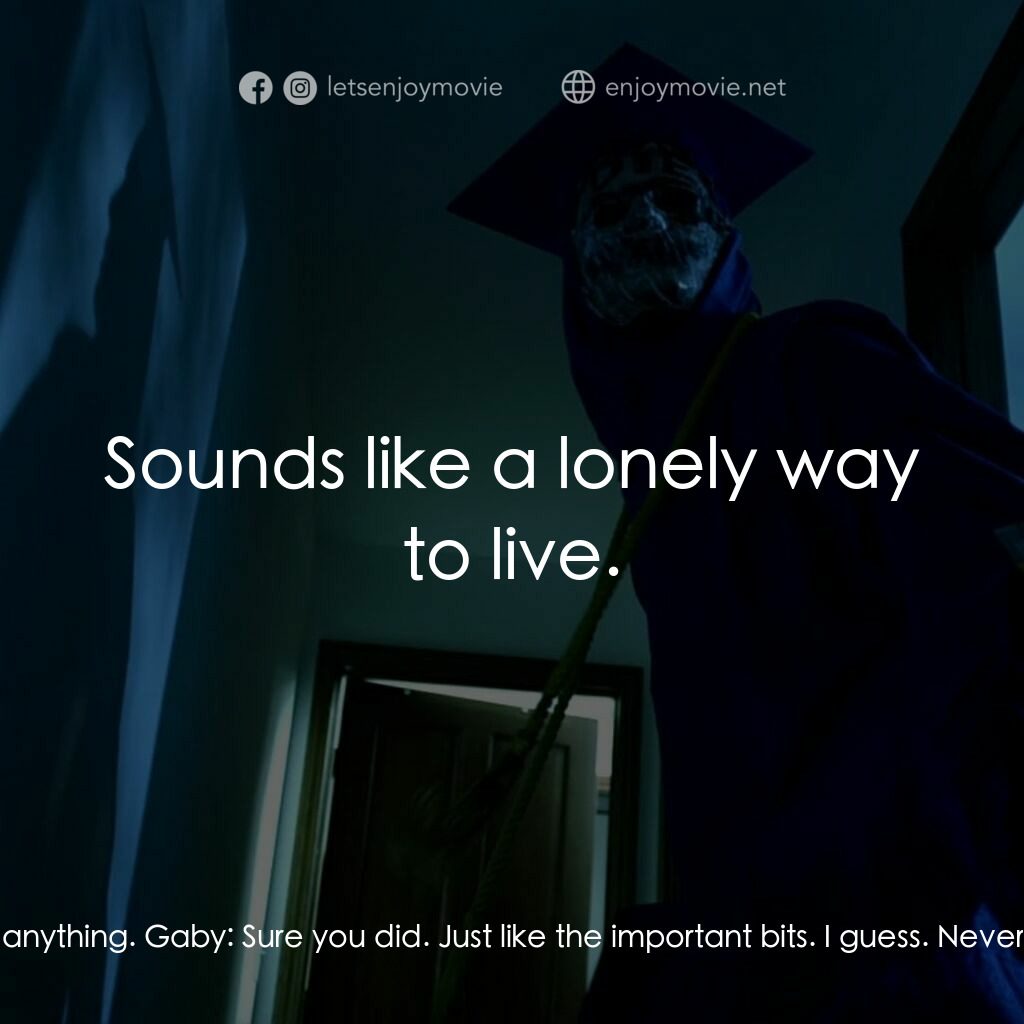 致命返校同學會電影對白：Brad Campbell:  What was that about teaching you poker back up at the house. I di