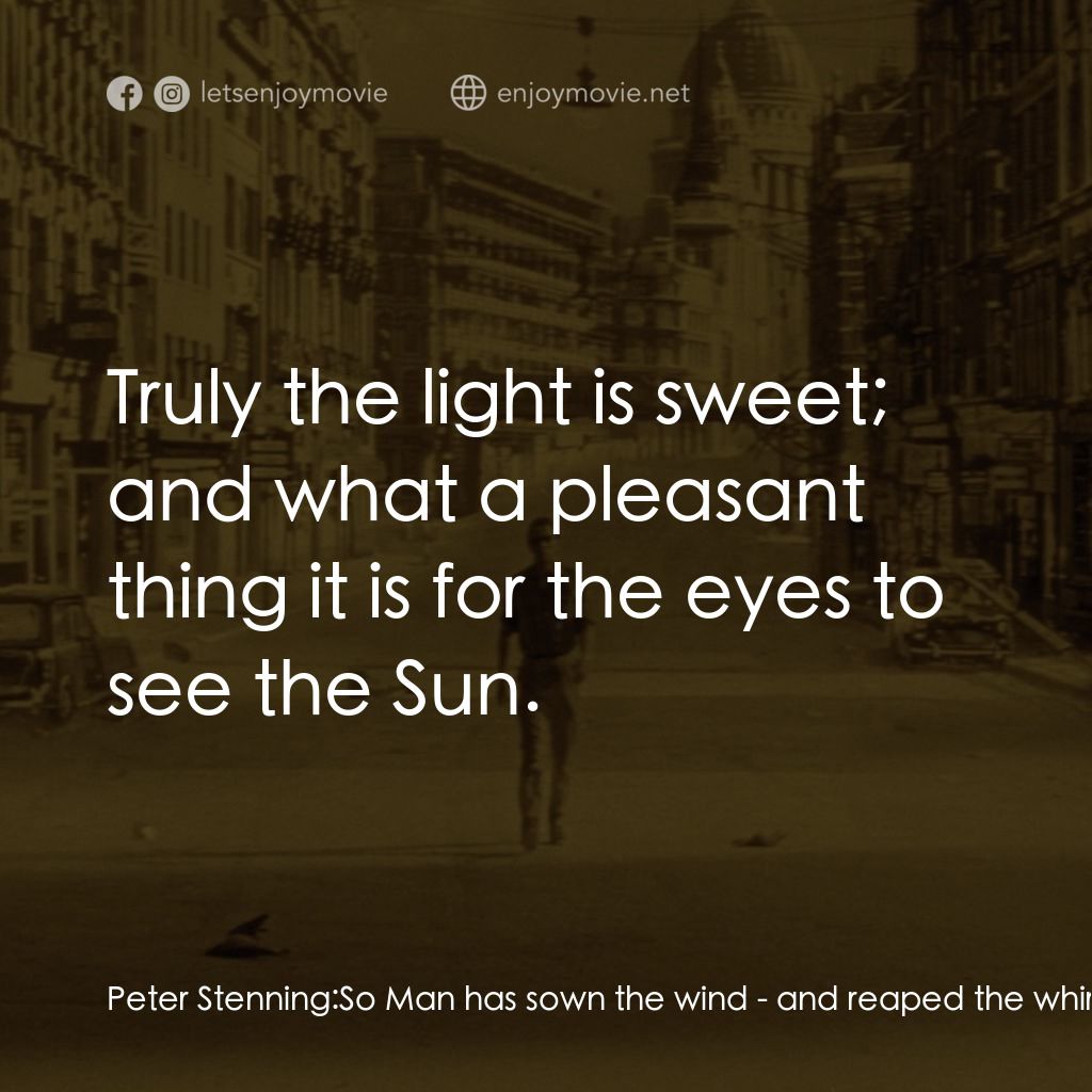 《地球失火之日》經典台詞：Peter Stenning: So Man has sown the wind - and rea ...