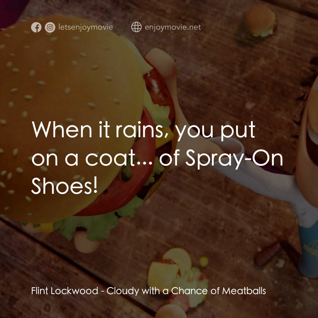 美食風球電影金句：Tim Lockwood: When it rains... you put on a coat. - EnjoyMovie