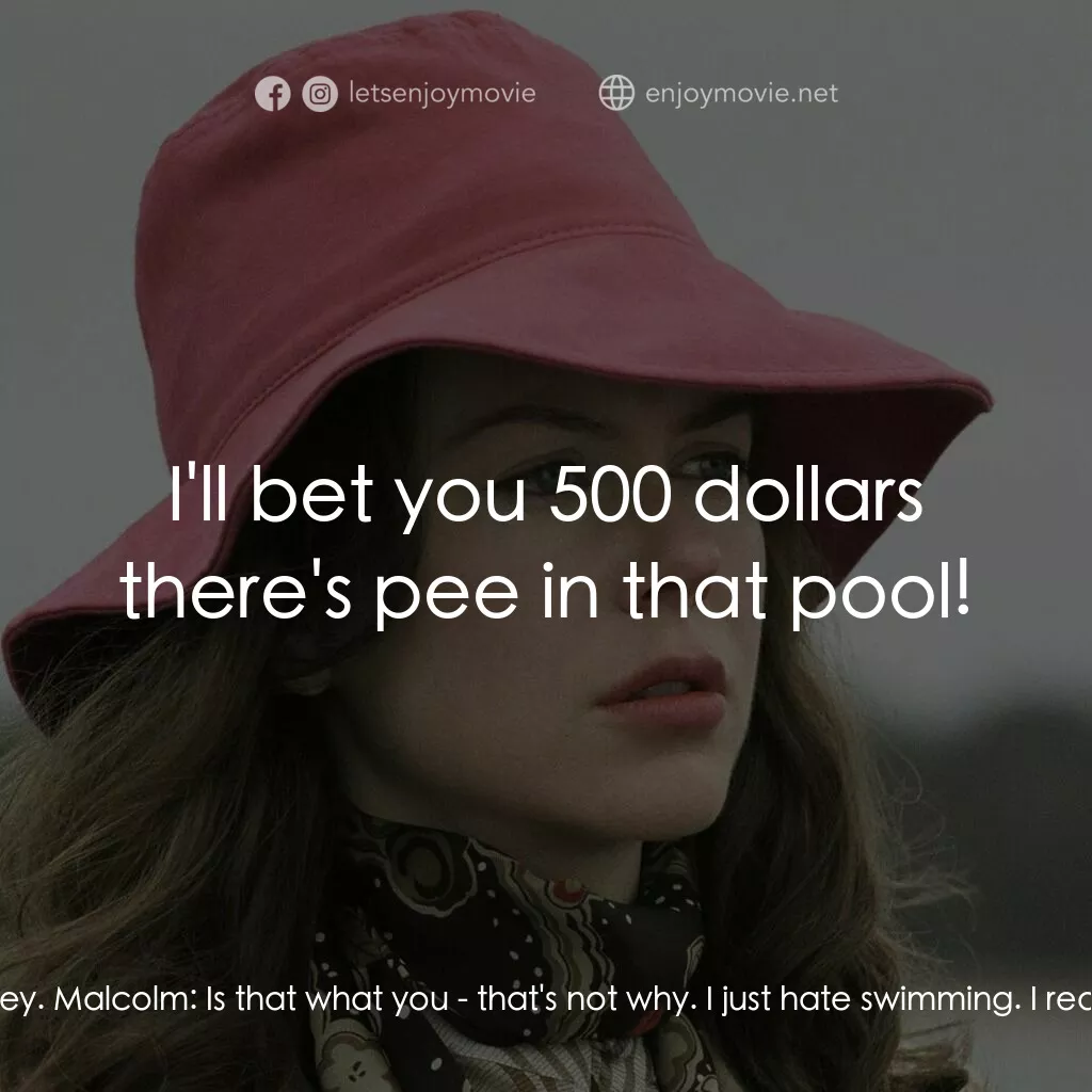 婚禮的祝褔電影對白：Pauline:  What's up? Malcolm:  I don't wanna do this. Pauline:  Come on, don't be