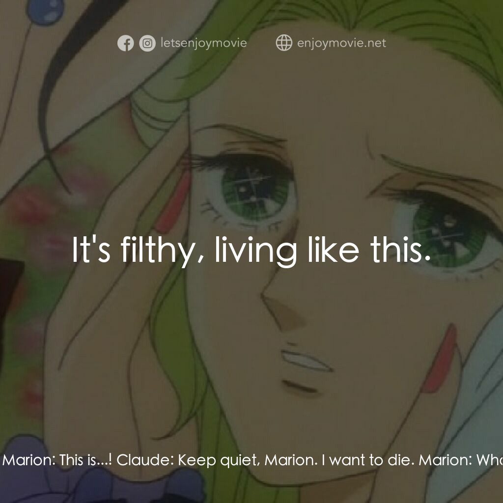 夏への扉電影對白：Marion:  What are you doing here? Marion:  This is...! Claude:  Keep quiet, Mario