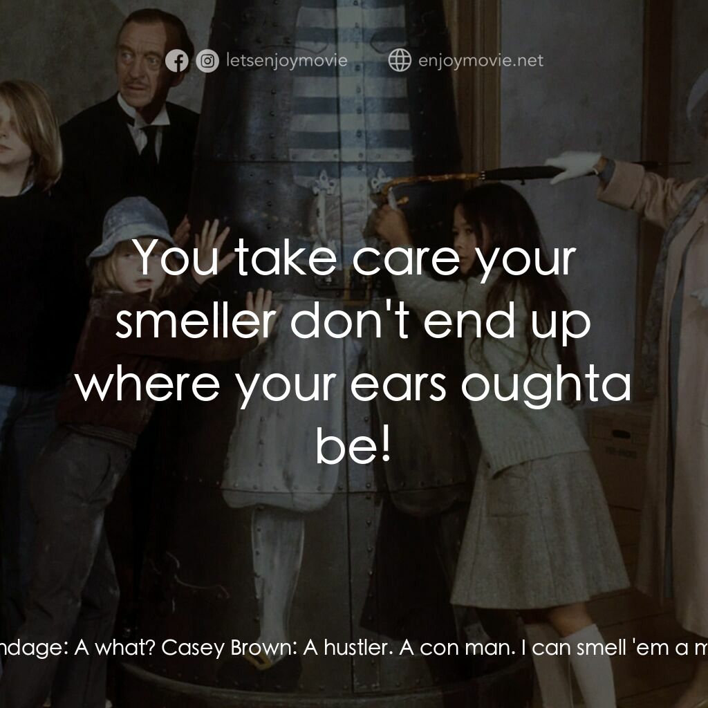 《古堡風雲》經典台詞：Casey Brown:  You're a hustler. Harry Bundage: ...