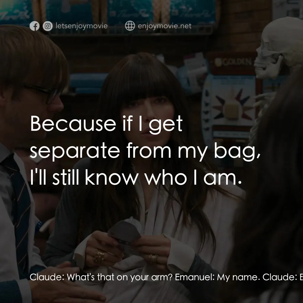 《情謎艾曼紐》經典台詞：Claude:  What's that on your arm? Emanuel:  My ...