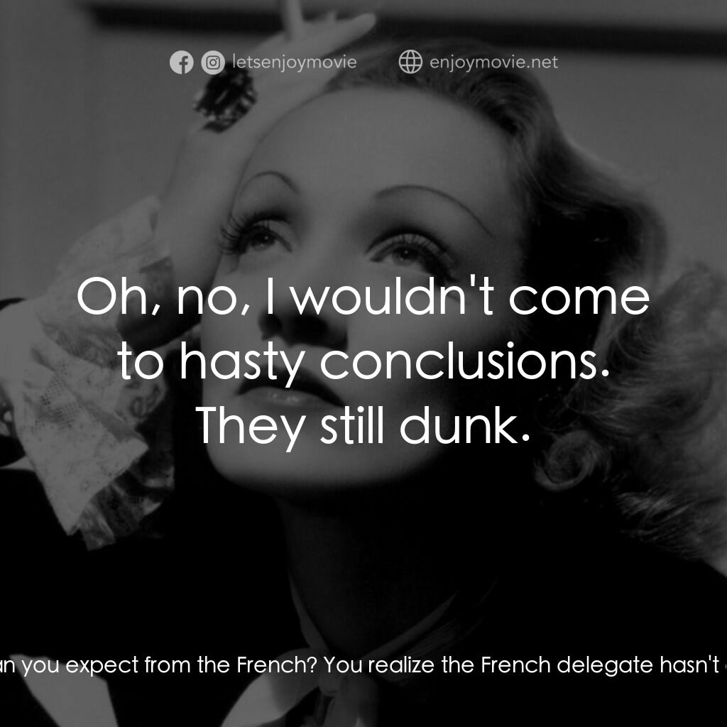 安琪艷史電影對白：Christopher Wilton:  How's everything at Geneva? Is there going to be a war? Grah