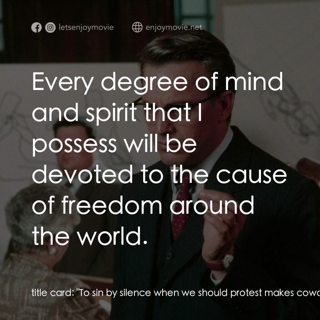 誰殺了甘迺迪電影對白：title card:  