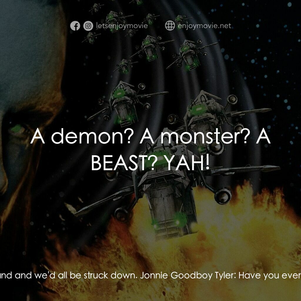 《地球戰場》經典台詞：Parson Staffer:  All it would take is for one of t ...