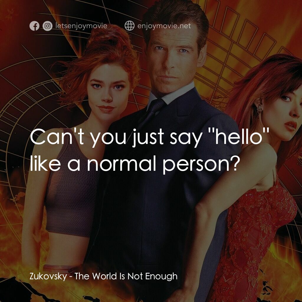 新鐵金剛之黑日危機電影對白：Zukovsky:  Can't you just say 