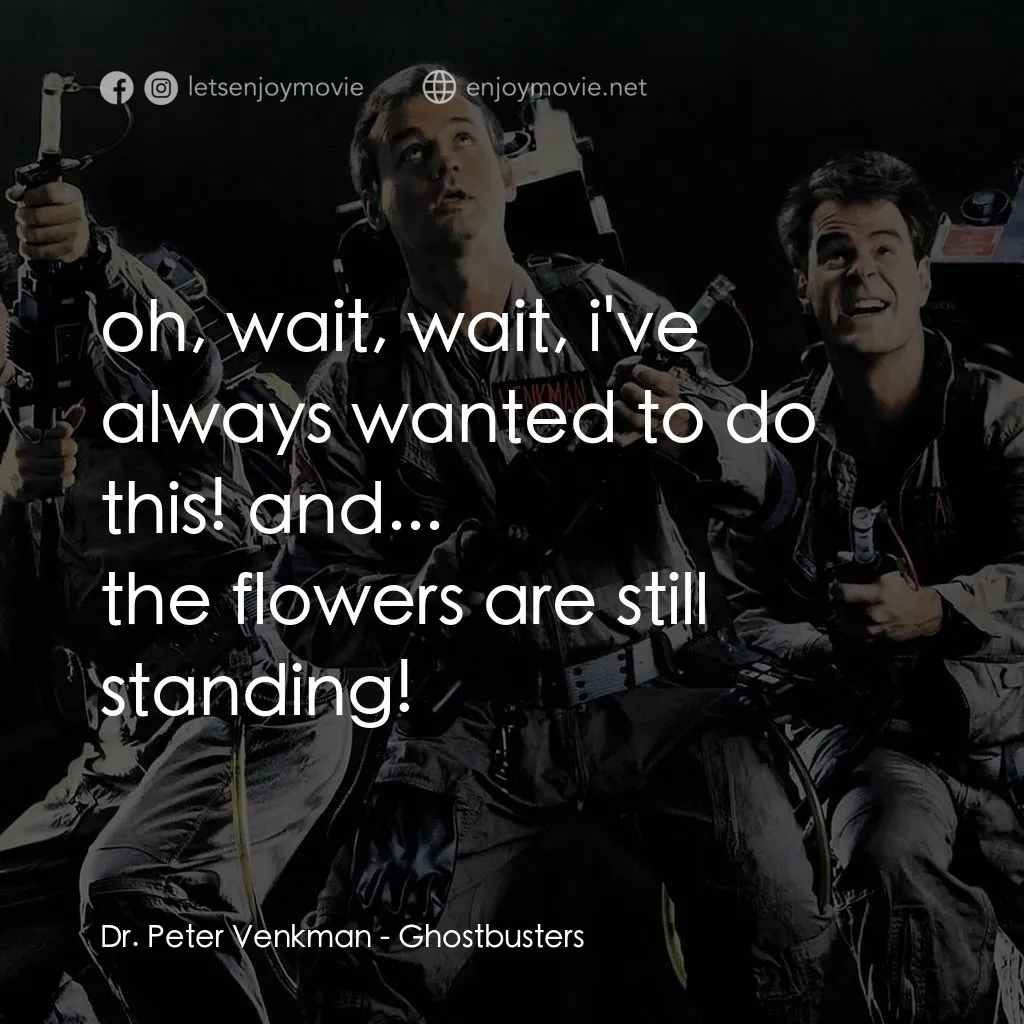 捉鬼敢死隊電影對白：Dr. Peter Venkman: oh, wait, wait, i've always wanted to do this! and...
the flow