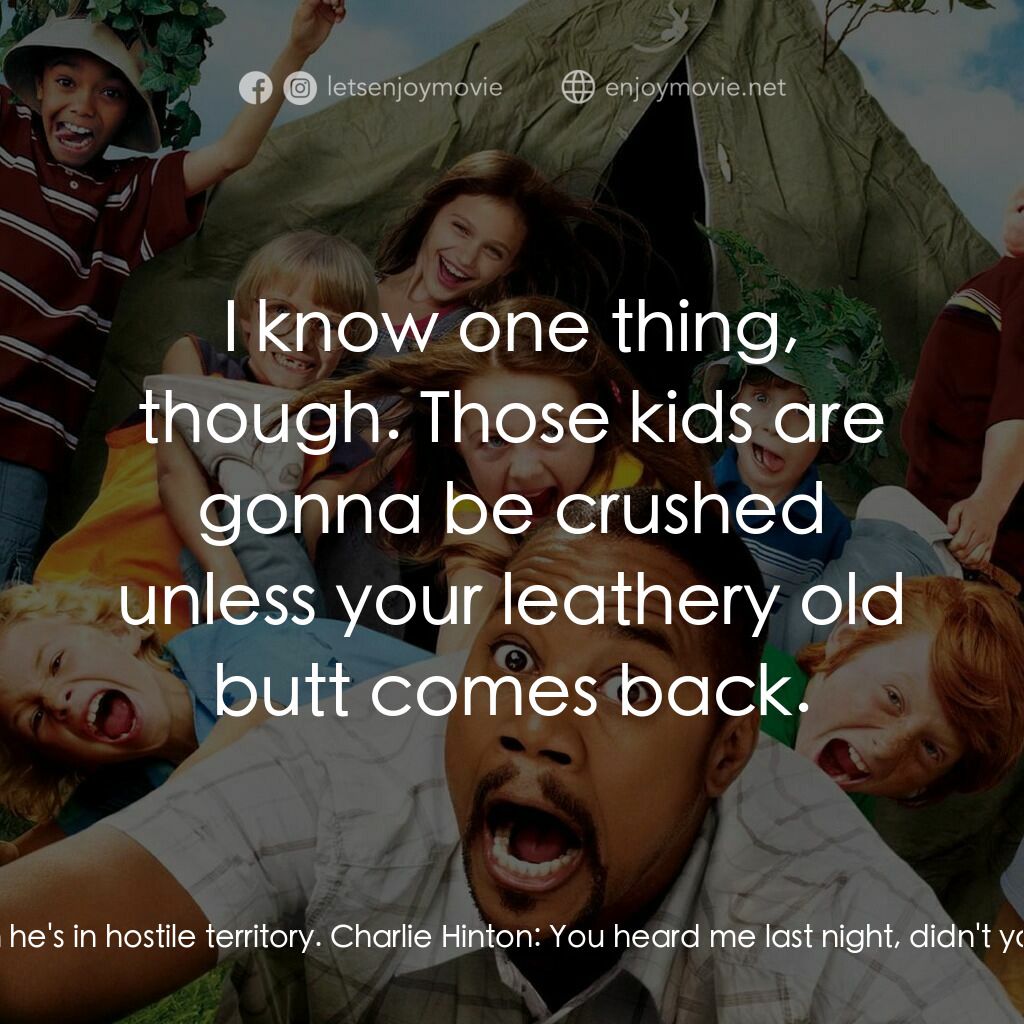 《奶爸集中營》經典台詞：Charlie Hinton:  You missed your train. Buck:  I m ...