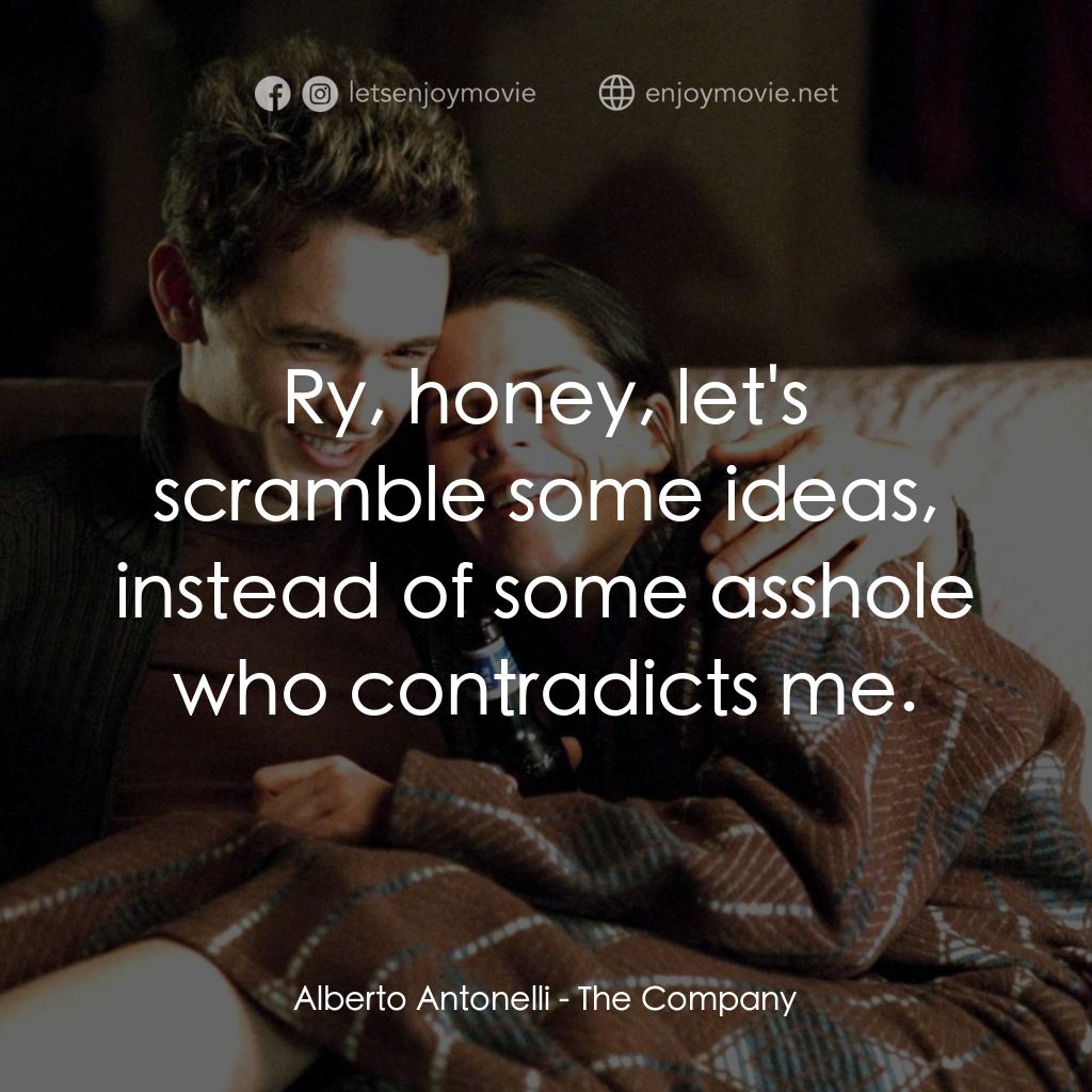 《浮生若舞》經典台詞：Alberto Antonelli: Ry, honey, let's scramble s ...
