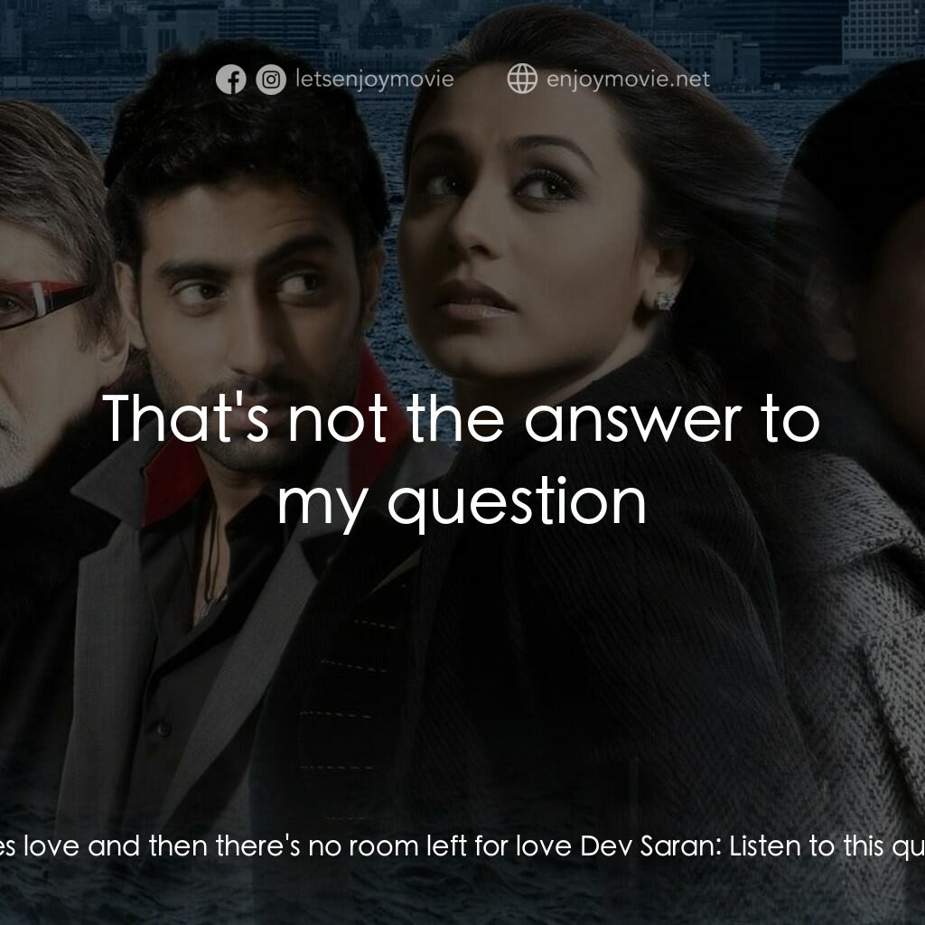 火車站上的愛情電影對白：Maya Talwar:  What did you think before marrying? Dev Saran:  Who thinks before m