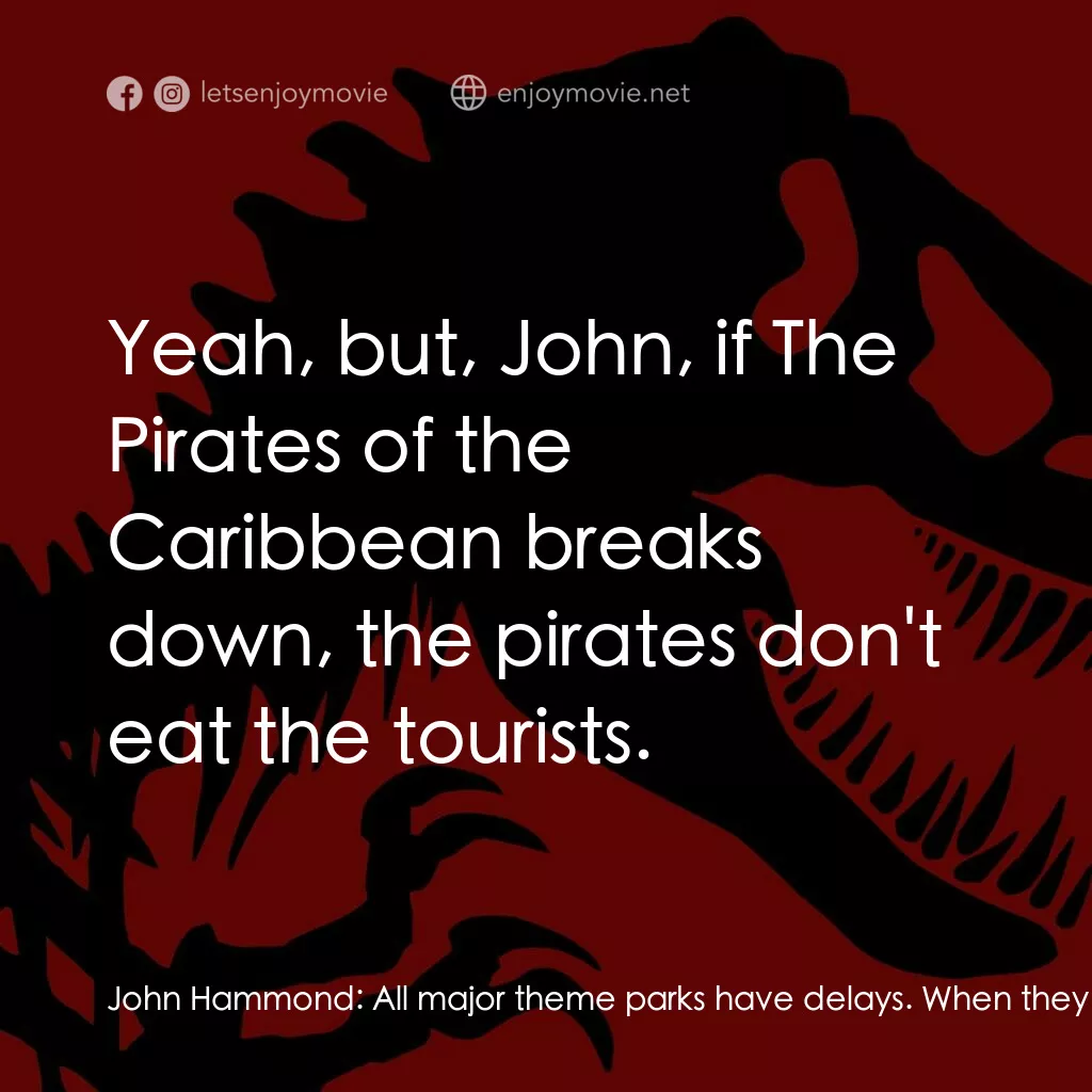 侏羅紀公園電影金句：Welcome to Jurassic Park. - EnjoyMovie, image size:1024x1024