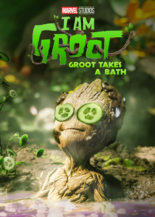 我是格魯特：格魯特洗澡海報