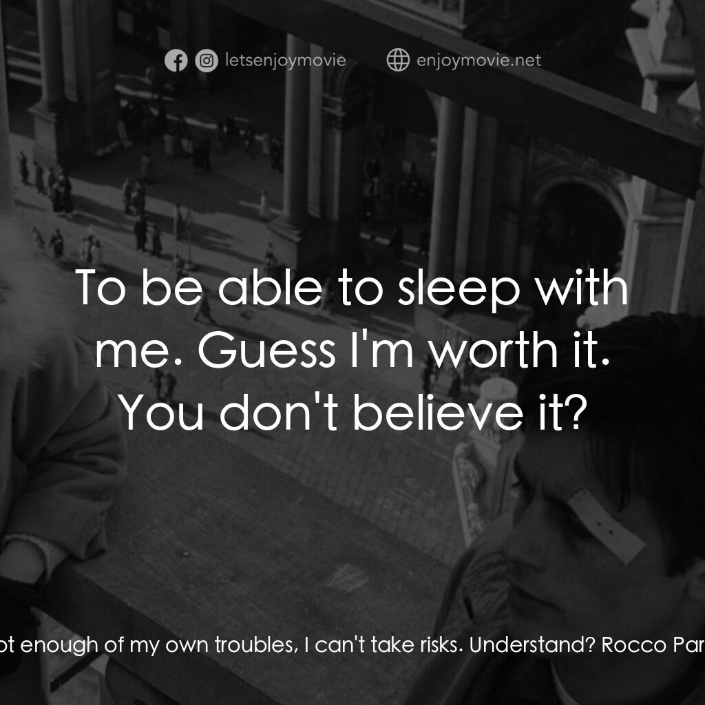 洛可兄弟電影對白：Nadia:  Recognize this? Nadia:  Simone says he bought it, I say he stole it. And 