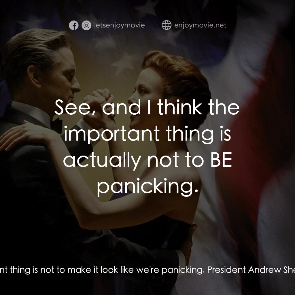 白宮夜未眠電影對白：Robin McCall:  I think the important thing is not to make it look like we're pani