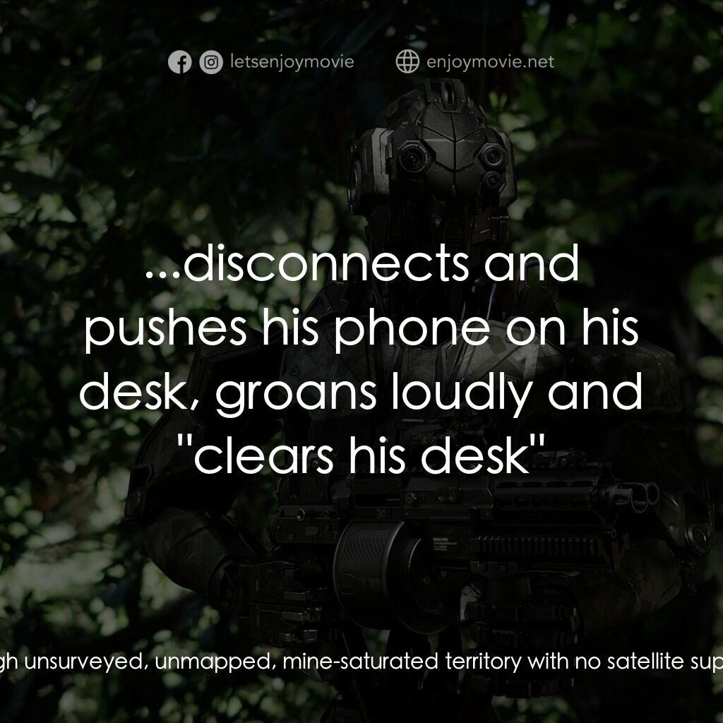 人造怪物電影對白：Major:  What a complete fucking mess. This deal is over. Foster:  I think they di