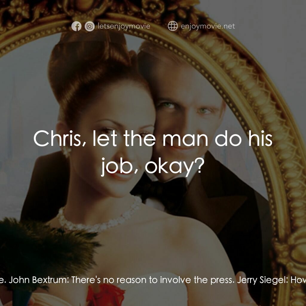 女傭變鳳凰電影對白：Caroline Lane:  Oh, Chris, I'm terribly sorry to interrupt your busy morning, but