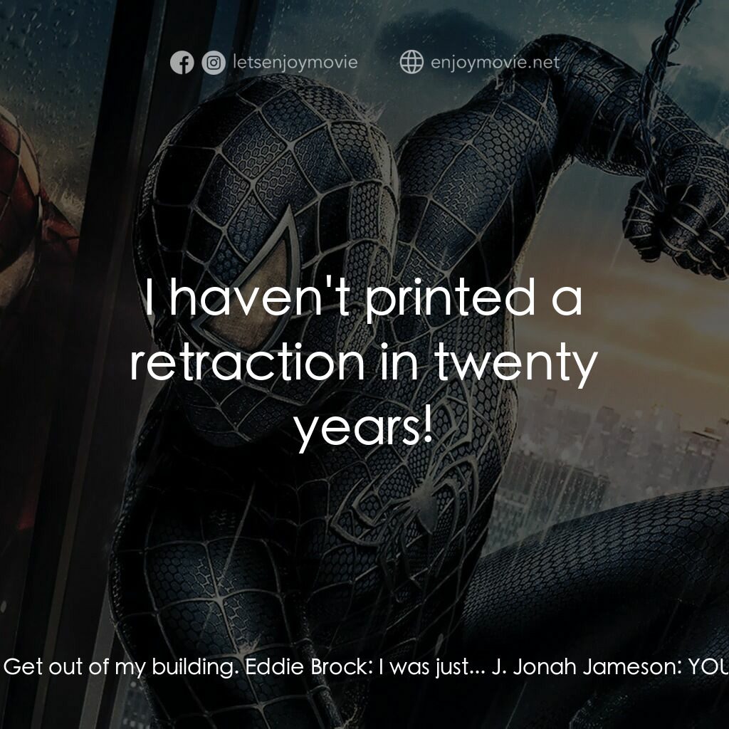 蜘蛛人 3電影對白：Joseph 'Robbie' Robertson:  It's a fake. Empire State photographic department con