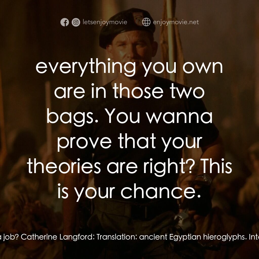 宇宙奇兵電影對白：Catherine Langford:  Jackson. Catherine Langford:  Those your parents? Dr. Daniel