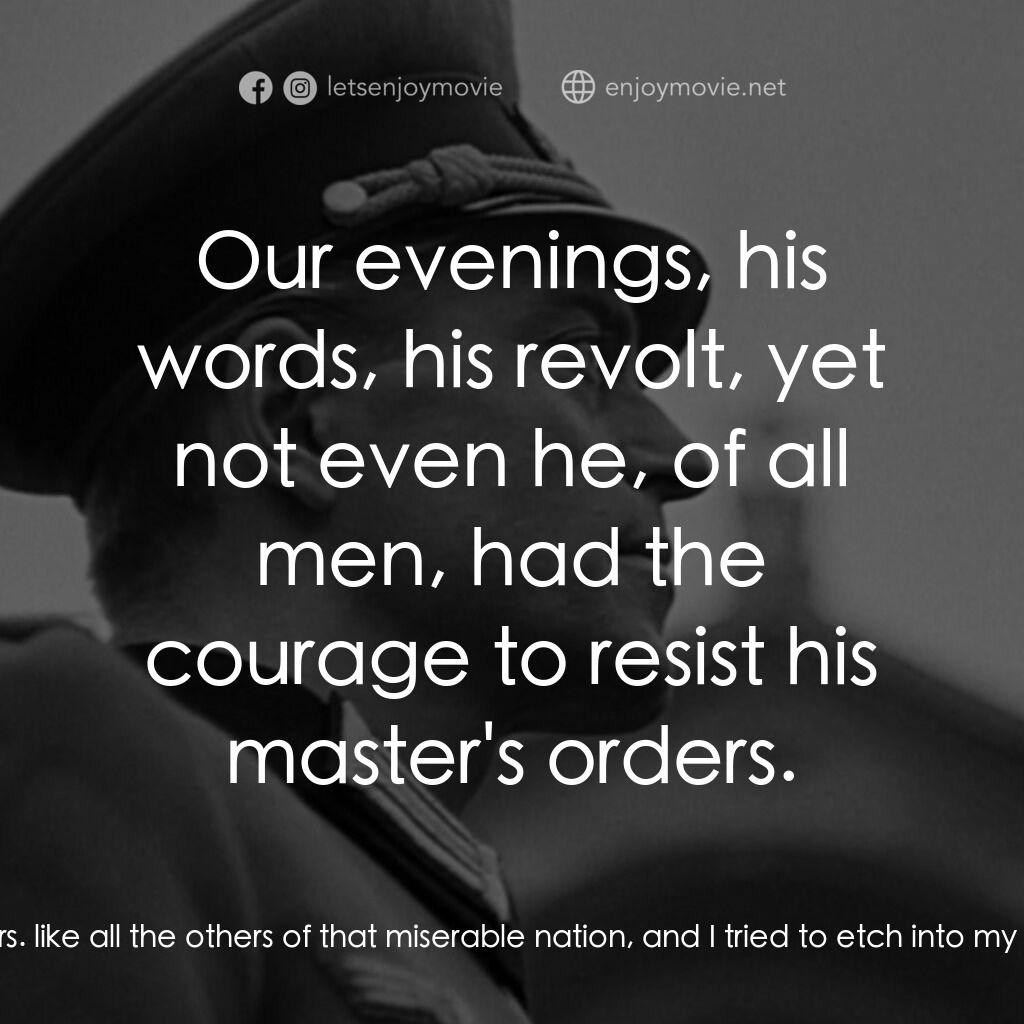 《海之沉默》經典台詞：L'oncle:  And so, he had left. And so, he subm ...