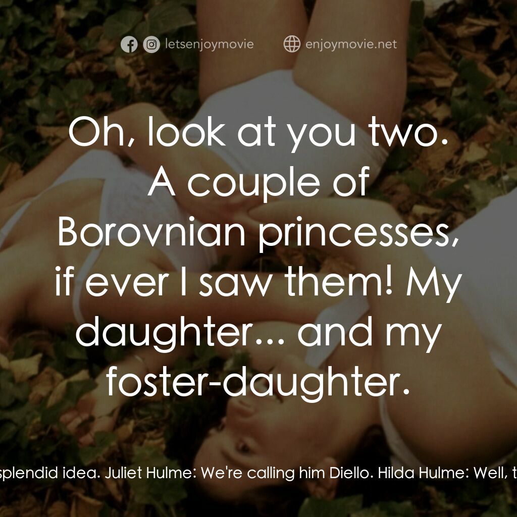 罪孽天使電影對白：Juliet Hulme:  Mummy, Paul and I have decided that Charles and Deborah are going 